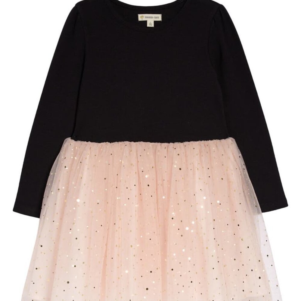 TUCKER + TATE Pullover Tutu Dress Long Sleeve Size 3 Little Girl Pink Sparkle